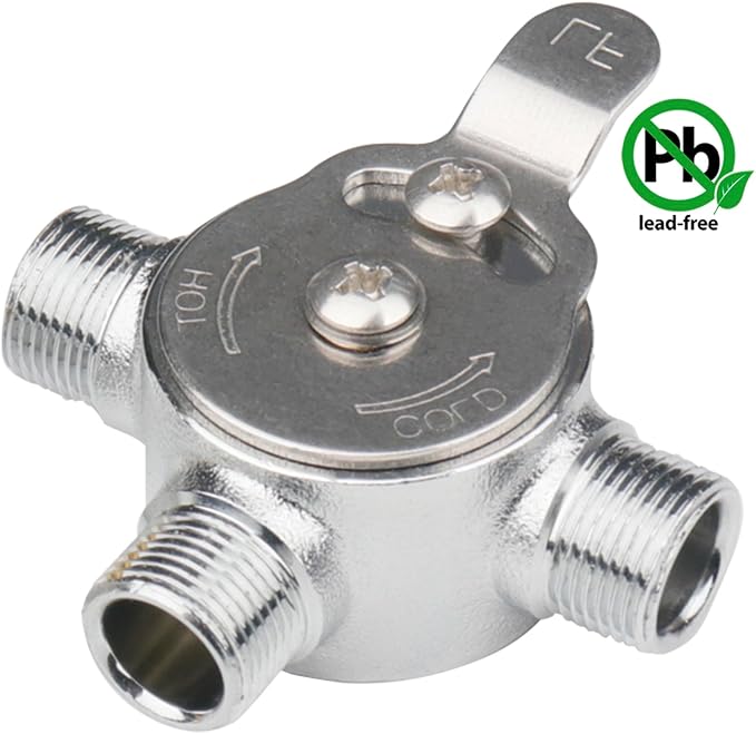 WHK 3 Packs 3/8 Water Mixing Valve Hot Cold Water Mixer, Certificated UCPC - Image 5