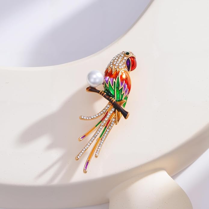Bird Theme Brooch Pin Cute Bird Animal Brooches Accessories Christmas Birthday Gift for Women
