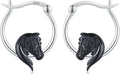 JUSTKIDSTOY Hypoallergenic Panda/Unicorn/Hummingbird/Dolphin Hoop Earrings for Women 925 Sterling Silver Animal Huggie Hoop Earrings Jewelry Gifts for Sensitive Ears
