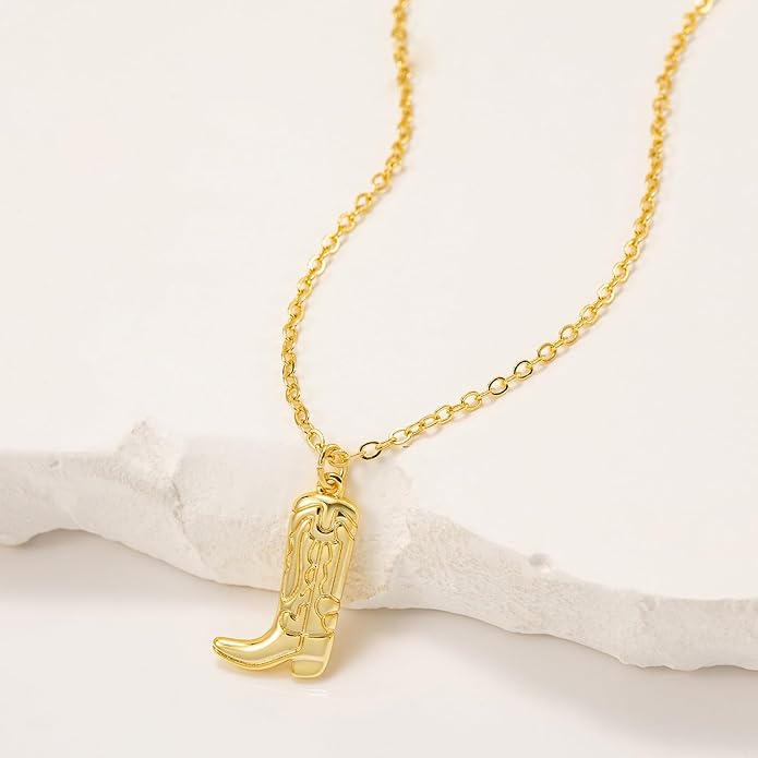 14K Gold Plated Dainty Pendant Butterfly Bead Boot Bee Baseball Flower Compass Airplane Heart Hummingbird Tree Necklace Simple Jewelry Gift for Women
