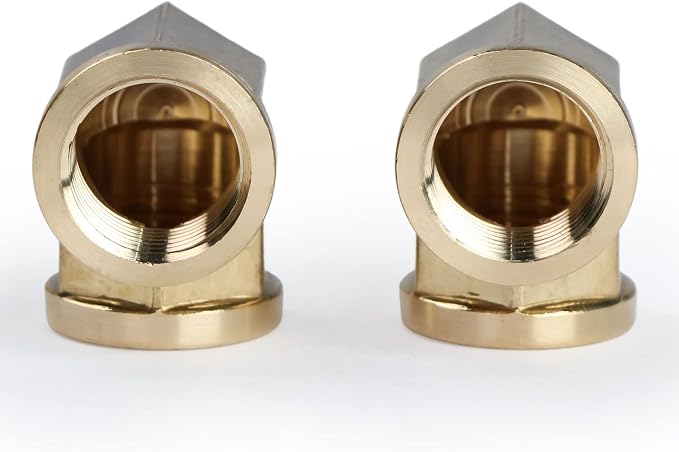 U.S. Solid 2pcs 90 Degree Barstock Street Elbow Brass Pipe Fitting - Image 3