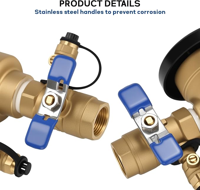 MEASUREMAN 3/4" Pressure Vacuum Breaker Assembly, Heavy-Duty Bronze Backflow - Image 5
