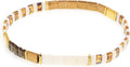Sonateomber Tila Flat Beaded Stretch Bracelets for Women, Trendy Unique Colorful Square Beads Handmade Stack Bracelet Friendship Accessories Fashion Jewelry Gift