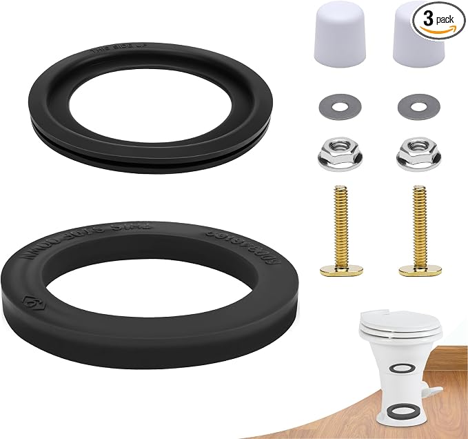 RV Toilet Seal Kit to Replace RV Toilet Gasket and Flush Ball Seal by WTNYOU