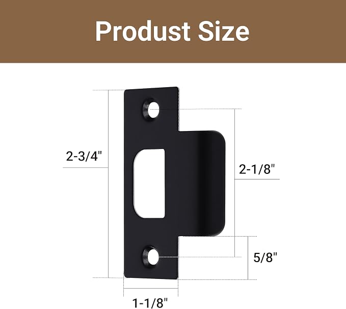 T-Strike Door Strike Plate Stainless Steel Strike Plates - Image 2