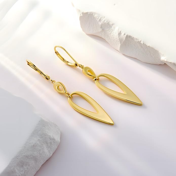 925 Sterling Silver Teardrop Dangle Earrings for Women Leverback Drop Dangle Earrings Jewelry Hypoallergenic Sterling Silver Teardrop Earring for Women Gifts