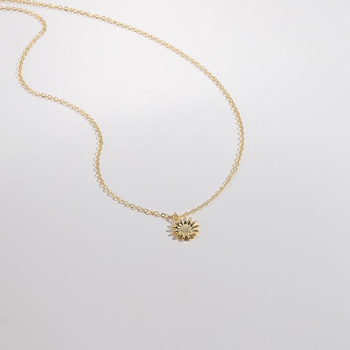 14K Gold Plated Dainty Pendant Butterfly Bead Boot Bee Baseball Flower Compass Airplane Heart Hummingbird Tree Necklace Simple Jewelry Gift for Women