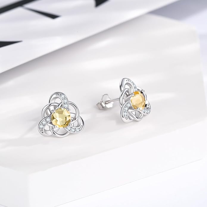 MEDWISE 925 Sterling Silver Birthstone Stud Earrings for Women Birthday Jewelry Gifts for Daughter Mother Women Valentines Day Gifts for Her