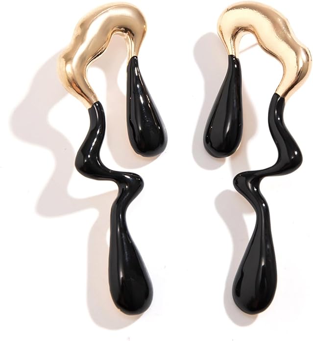 Teardrop Earrings Gold Palated Earrings Large Irregular Geometric Studs Big Lightweight Waterdrop Earrings Jewelry for Women