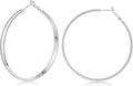 Gacimy 14K Gold Plated Hoop Earrings for Women, 14k Real Gold Plated with 925 Sterling Silver Post, Hypoallergenic Lightweight Thick Hoops Earrings for Women Trendy