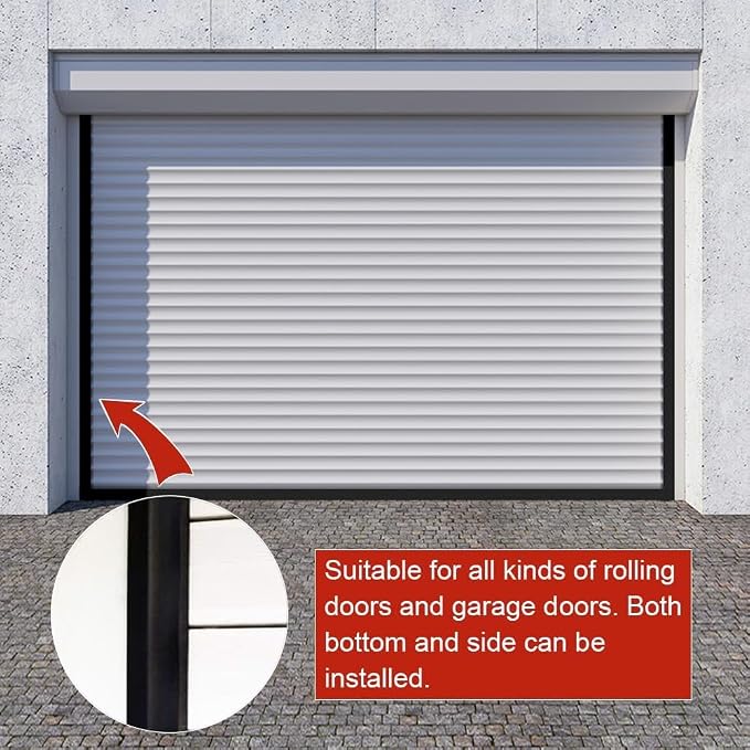 DGSL 20FT Universal Garage Door Threshold Seals Bottom Rubber Replacement | - Image 7