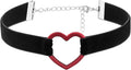 Sacina Black Velvet Heart Choker Necklace, Black Choker, Gothic Goth Vintage Necklace, Valentine Gift, Christmas Jewelry Gift For Women