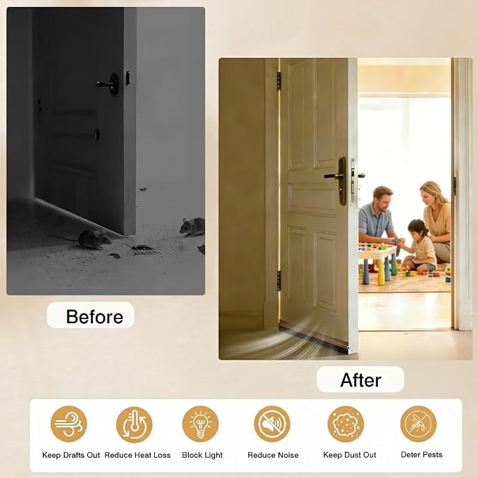 2 Sets Garage Door Brush Seal, roll up door brush seal kit, - Image 6