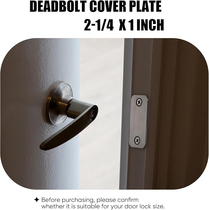 Blulu 1 Set Door Hole Cover Plate Blank Strike Filler Plate, Increase Home - Image 5