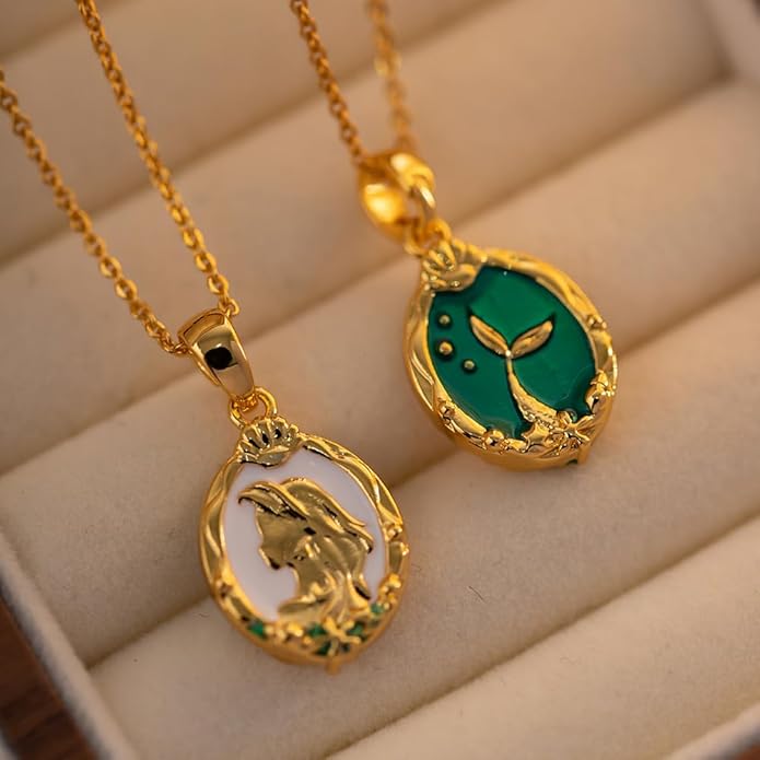 IBARA Women Gold Dianty Necklace Sun Crescent Moon Star Evil Eye Lock Lovely Heart Flower Butterfly Pearl Pendant Coin Necklaces 18K Gold CZ Diamond Filled Chain Boho Beach Simple Handmade Jewelry
