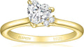 Elspeth 925 Sterling Silver Heart Engagement Ring for Women Heart Cut Cubic Zirconia Promise Ring Size 4-10