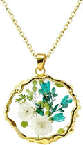 Birth Flower Necklace,1-12 Birth Month Flower Handmade Pendant Necklaces for Women Personalized Custom Floral Jewelry,Boho jewelry,Birthday Gift for Women Girls Best Friend