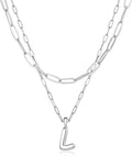 adoyi Valentines Day Gifts for Women Hers Dainty 14K Gold Plated Heart Initial Necklaces Layered Letter A-Z Pendant Necklace Stack Trendy Jewelry Birthday Valentines Day Gifts for Women Jewelry