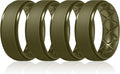 Egnaro Men's Rings 8.5mm Wide-2mm Thick Inner Arc Ergonomic Breathable Rubber Wedding bands-Hypoallergenic for Gym/Outdoor/Gift((1-7 Variety Pack with Half Size)