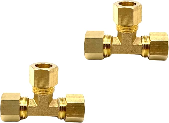 2 Pcs 1/2'' Brass Elbows, 1/2 Inch x 1/2 Inch x 1/2 Inch Brass Compression Tube by Bumugufu