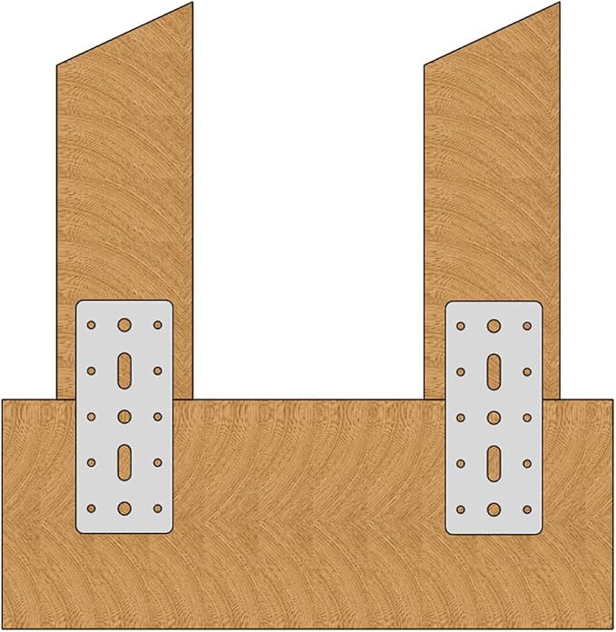 4 PCS 6"X2.5" Straight Steel Flat Plate, Heavy Duty Mending Plate Joining - Image 8