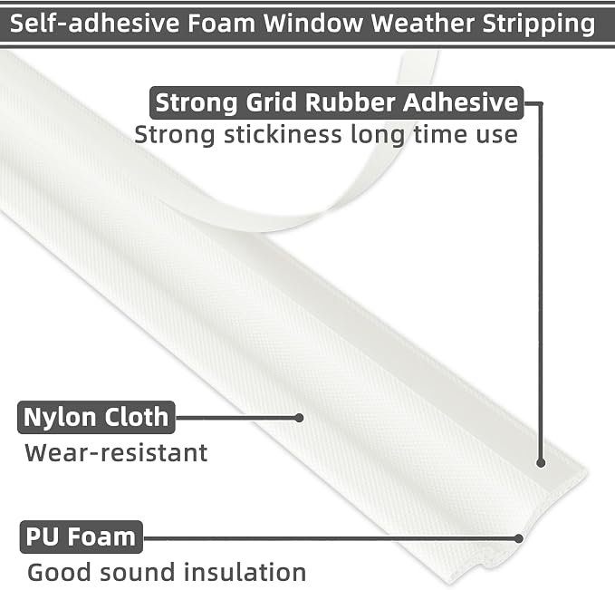 118 Inch Window Weather Stripping Door Seal Strip, Door Sweep - Image 5