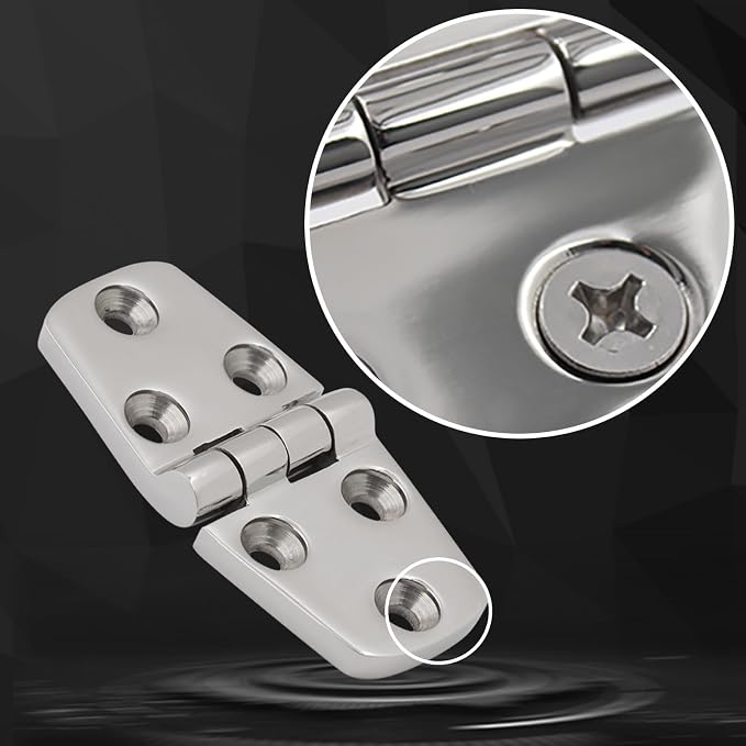 316 Stainless Steel Hinges Marine Grade 3" x 1.5" Heavy Duty Boat Hatch Hinge - Image 5
