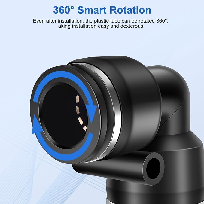 CNAODUN 12 Pcs Push to Connect Fittings 1/2 Inch Tube OD x 3/8 Inch NPT Thread - Image 6