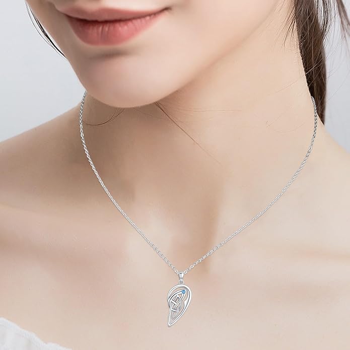 Couple Necklace S925 Sterling Silver for Women Men Mother and Daughter Matching Necklace Jewelry Gifts Birthday Valentine's Day Christmas Thanksgiving