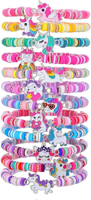 Friendship Bracelets Boho Stackable Bracelets for Women Surfer Heishi Clay Bead Bracelets Stretch Preppy Bracelets Colorful Boho Bracelets for Women