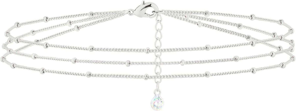 Solza 3 Layer Chain Bracelet for Women – Stainless Steel Adjustable Layered Bracelet, Minimalist Charm Jewelry, Non-Tarnish Plated, Stackable Design