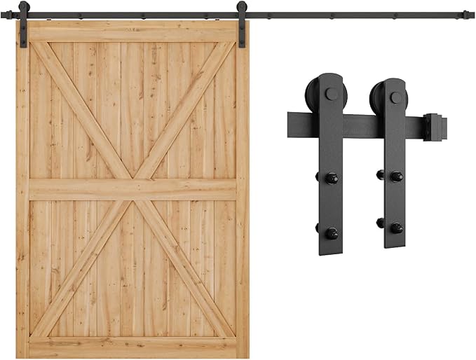 SMARTSTANDARD 10ft Sliding Barn Door Hardware kit, Fit 60" Wide Door Panel | by SMARTSTANDARD