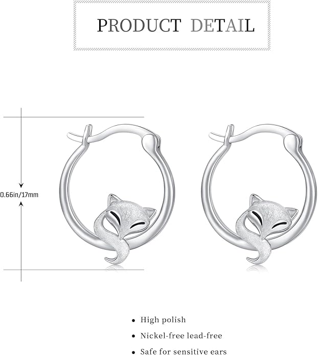 JUSTKIDSTOY Hypoallergenic Panda/Unicorn/Hummingbird/Dolphin Hoop Earrings for Women 925 Sterling Silver Animal Huggie Hoop Earrings Jewelry Gifts for Sensitive Ears