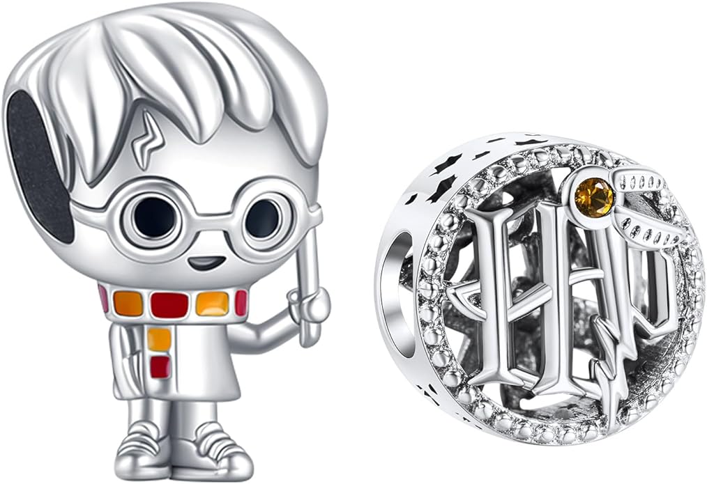 925 Sterling Silver Charms Magic Movie Character Dangle Beads for Bracelets and Necklaces Jewelry for Women