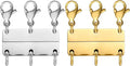 Layering Magnetic Necklace Clasp,18 K Gold and Silver Separator for Stackable Necklaces