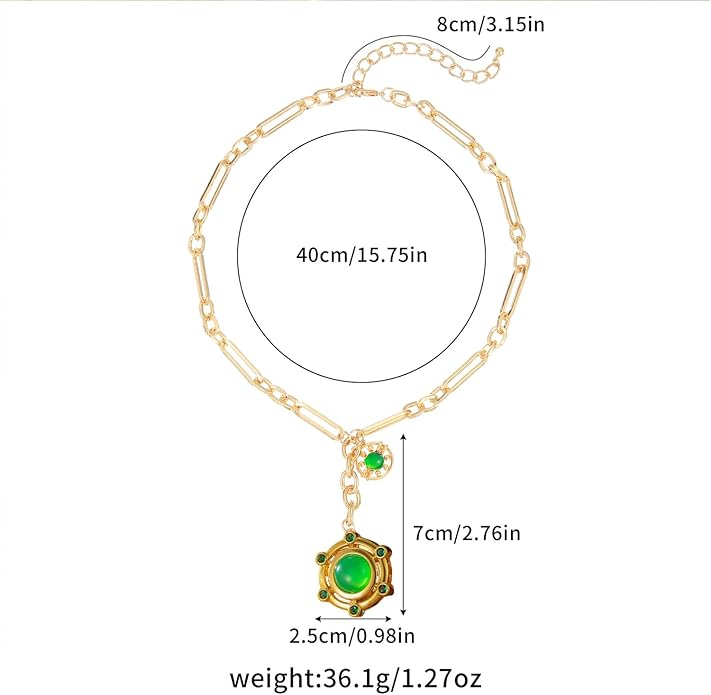14K Gold-tone Sun Pendent Necklace for Women Chunky Gold Plated Necklace Unisex