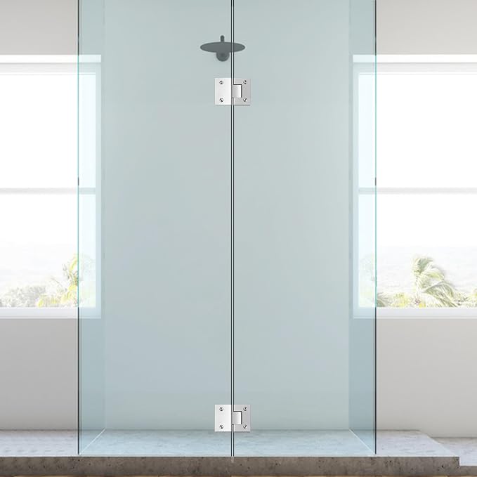 Alise Glass Shower Door Hinges, 180 Degree Shower Door Hinges - Image 8