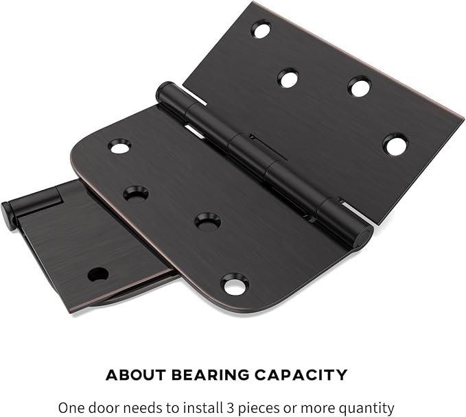 48 Pack goldenwarm 4in Oil Rubbed Bronze Door Hinges Interior Door Hinges 4 x 4 - Image 4