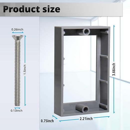 HXH Single Gang Receptacle Outlet Box Extender, 3/4 Inch, 5 Pack | - Image 2