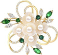 Flower Brooch for Women Rhinestone Flower Brooch Pins Floral Brooches Jewelry Gift for Mom Wife