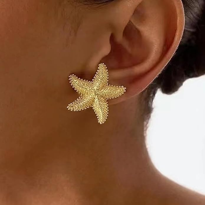 Seashell Starfish Earrings Beach Jewelry for Women Pearl Drop Shell Earrings Ocean Beachy Fashion Accessories Womens Summer Outfits 2026 Tropical Vacation Outfits Beach Vacation Clothes Dresses