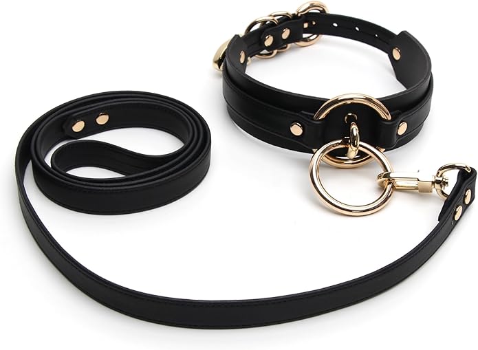Lookook Fashion O-Ring Faux Leather Choker Necklaces Collar For Womens