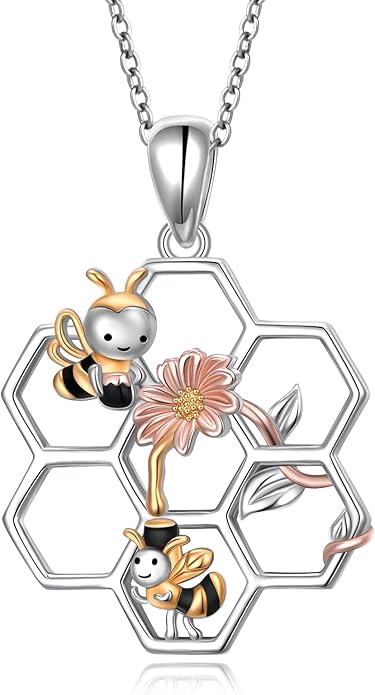FLYOW 925 Sterling Silver Cute Animal Jewelry Hummingbird/Butterfly/Wolf/Corgi/Cat/Snake/Spider/Bat/Penguin/Bear/Opossum/Frog/Guinea Pig for Women Mother Friend Animal Lovers