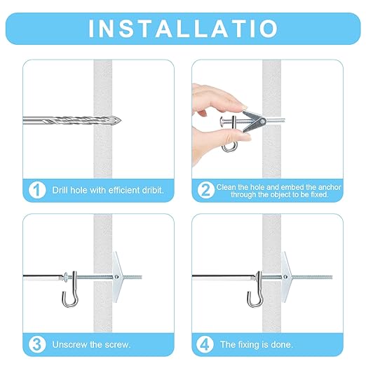 92pcs 3/16 Inch Heavy Duty Drywall Anchors, 23 Sets | Toggle Bolts and Wing - Image 4