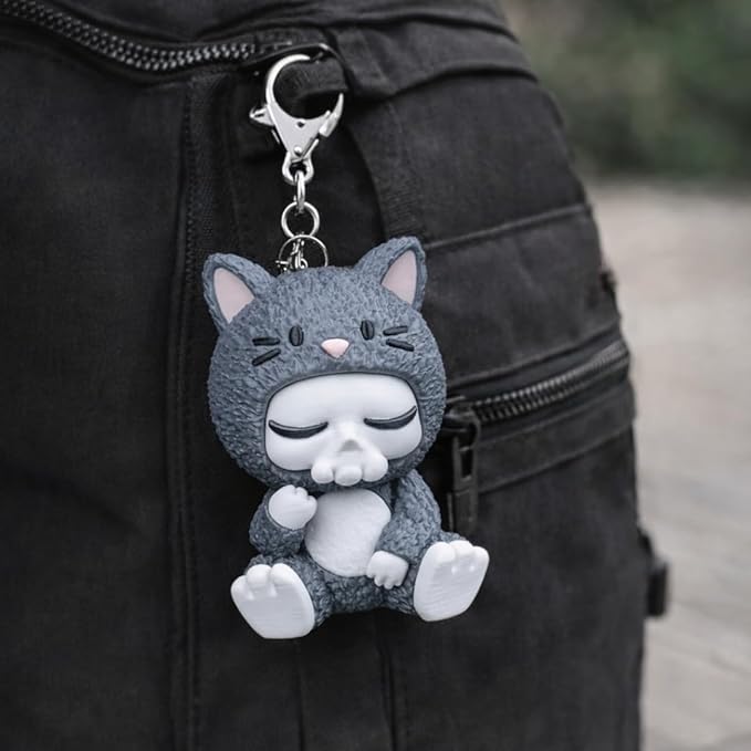 Chatelet Skull Panda Keychain Figurine | Cute Panda Skull Bag Charm | Collectible Keytag for Backpacks, Purses & Keys