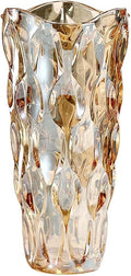 CEMABT Amber Glass Vase for Centerpieces, 9.4-inch Height, 5.1-inch Opening by CEMABT