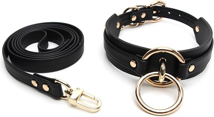 Lookook Fashion O-Ring Faux Leather Choker Necklaces Collar For Womens