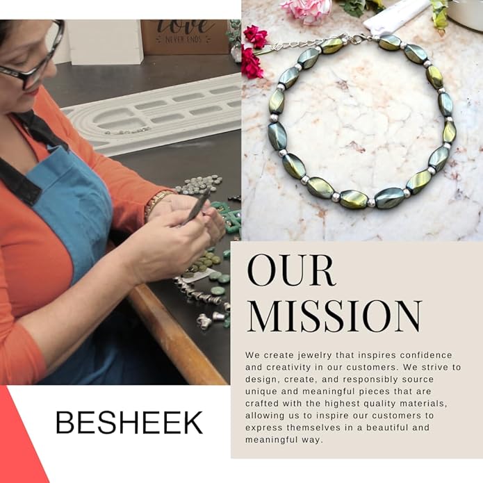 BESHEEK Rainbow Anklet Bracelet Hue Twisted Hematite and Round Artisan Beaded Anklet with Extension Handmade Hypoallergenic Beach Gala Wedding Style Jewelry
