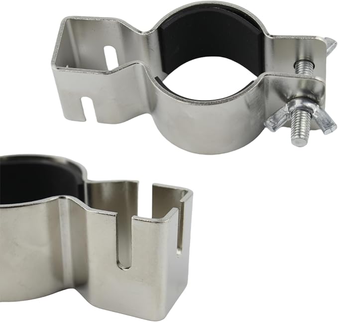 2 Pcs Adjustable Pipe and Drape Clamps, Heavy Duty Crossbar Hanger Bracket - Image 7