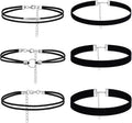 6 PCS Black Choker Necklace, Adjustable Black Velvet Choker Multiple Styles Velvet Chokers Necklaces Stylish Layered Velvets Collar Necklace for Women Daily Party Festival Gifts Decoration